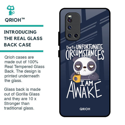 Struggling Panda Glass Case for Vivo V19