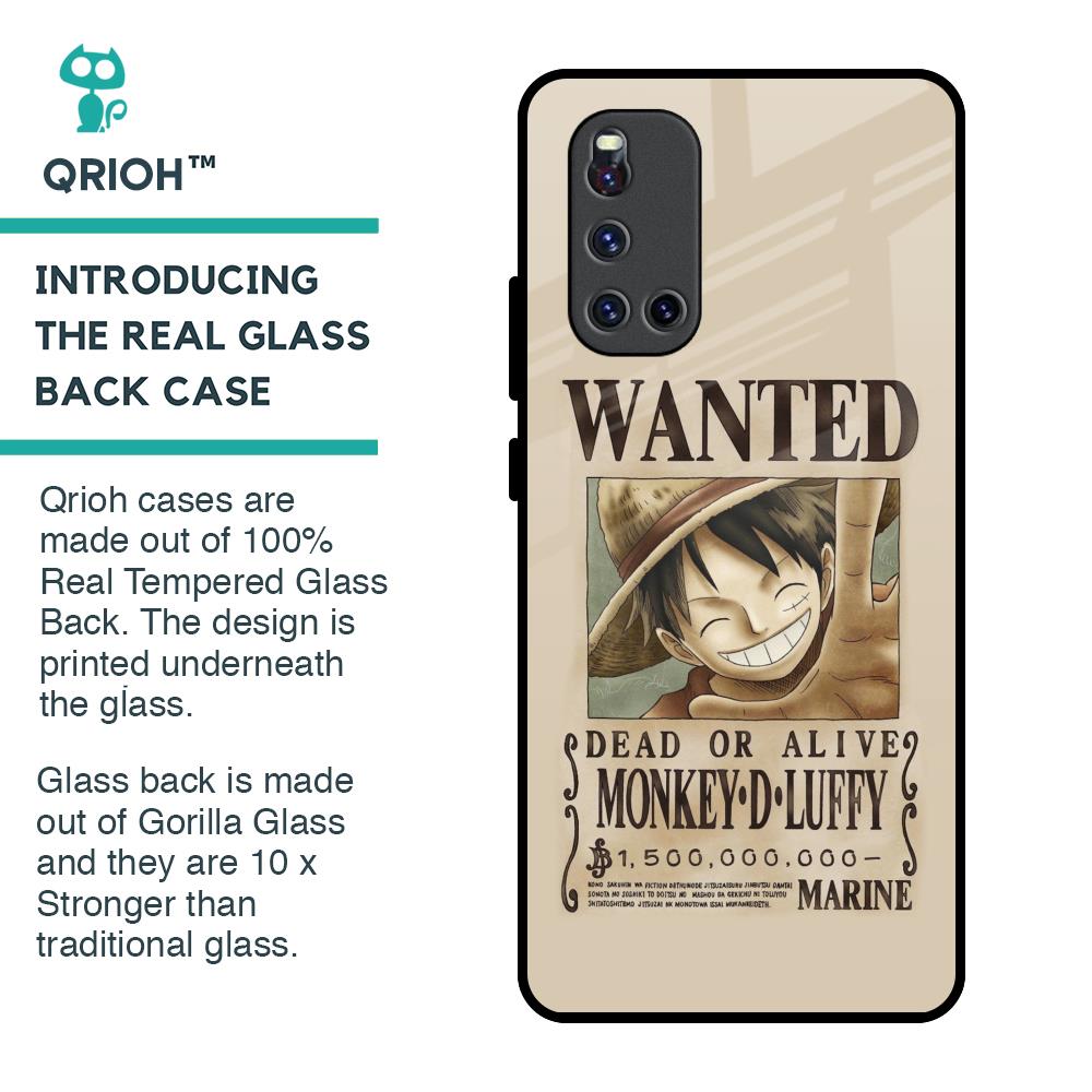 Luffy Wanted Glass Case for Vivo V19