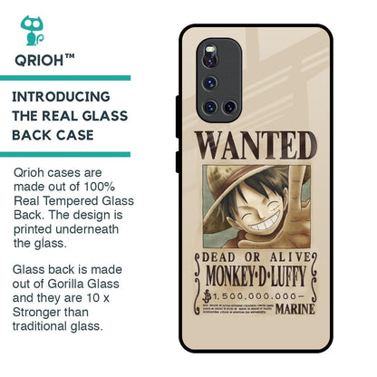 Luffy Wanted Glass Case for Vivo V19