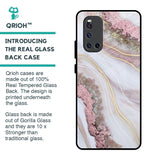 Pink & Gold Gllitter Marble Glass Case for Vivo V19