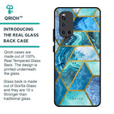 Turquoise Geometrical Marble Glass Case for Vivo V19