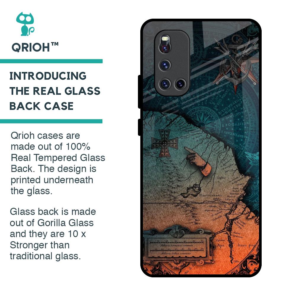 Geographical Map Glass Case for Vivo V19