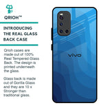 Blue Wave Abstract Glass Case for Vivo V19
