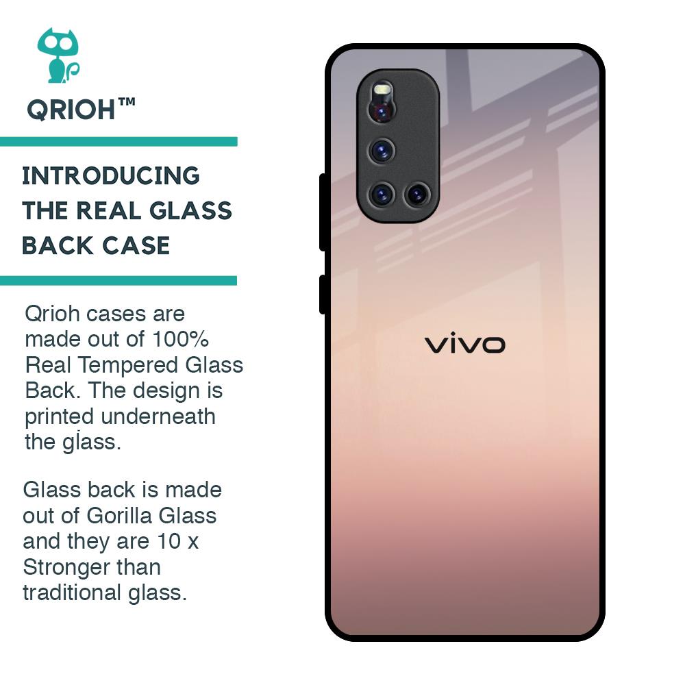 Golden Mauve Glass Case for Vivo V19