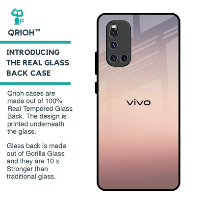 Golden Mauve Glass Case for Vivo V19