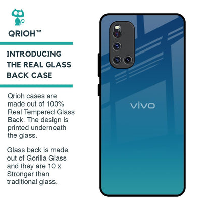 Celestial Blue Glass Case For Vivo V19