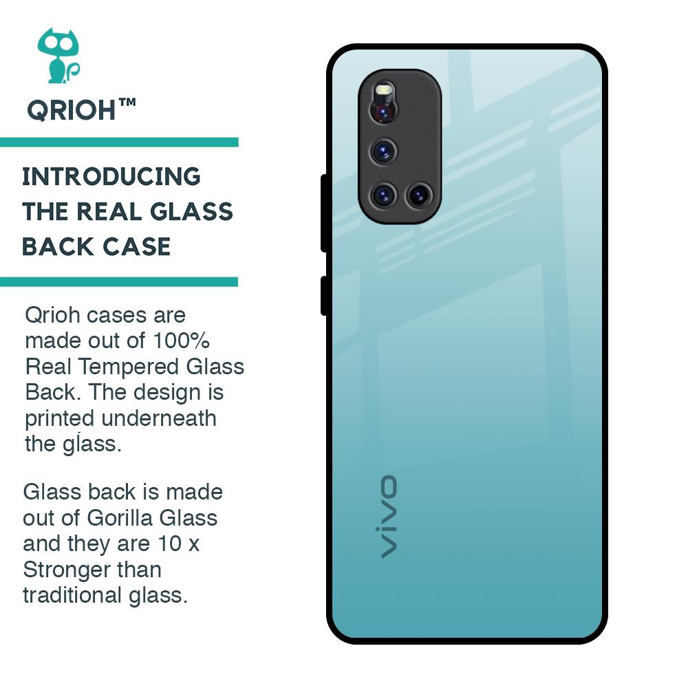 Arctic Blue Glass Case For Vivo V19