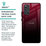 Wine Red Glass Case For Vivo V19