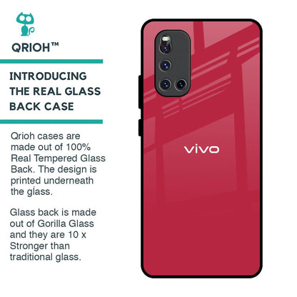 Solo Maroon Glass case for Vivo V19