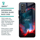 Brush Art Glass Case For Vivo V19