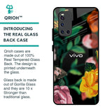 Flowers & Butterfly Glass Case for Vivo V19