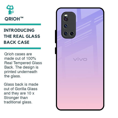 Lavender Gradient Glass Case for Vivo V19