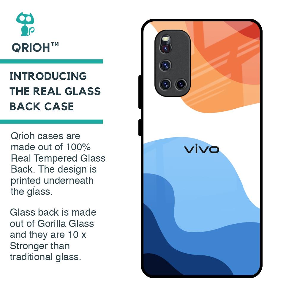 Wavy Color Pattern Glass Case for Vivo V19