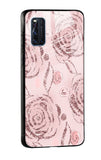 Shimmer Roses Glass case for Vivo V20