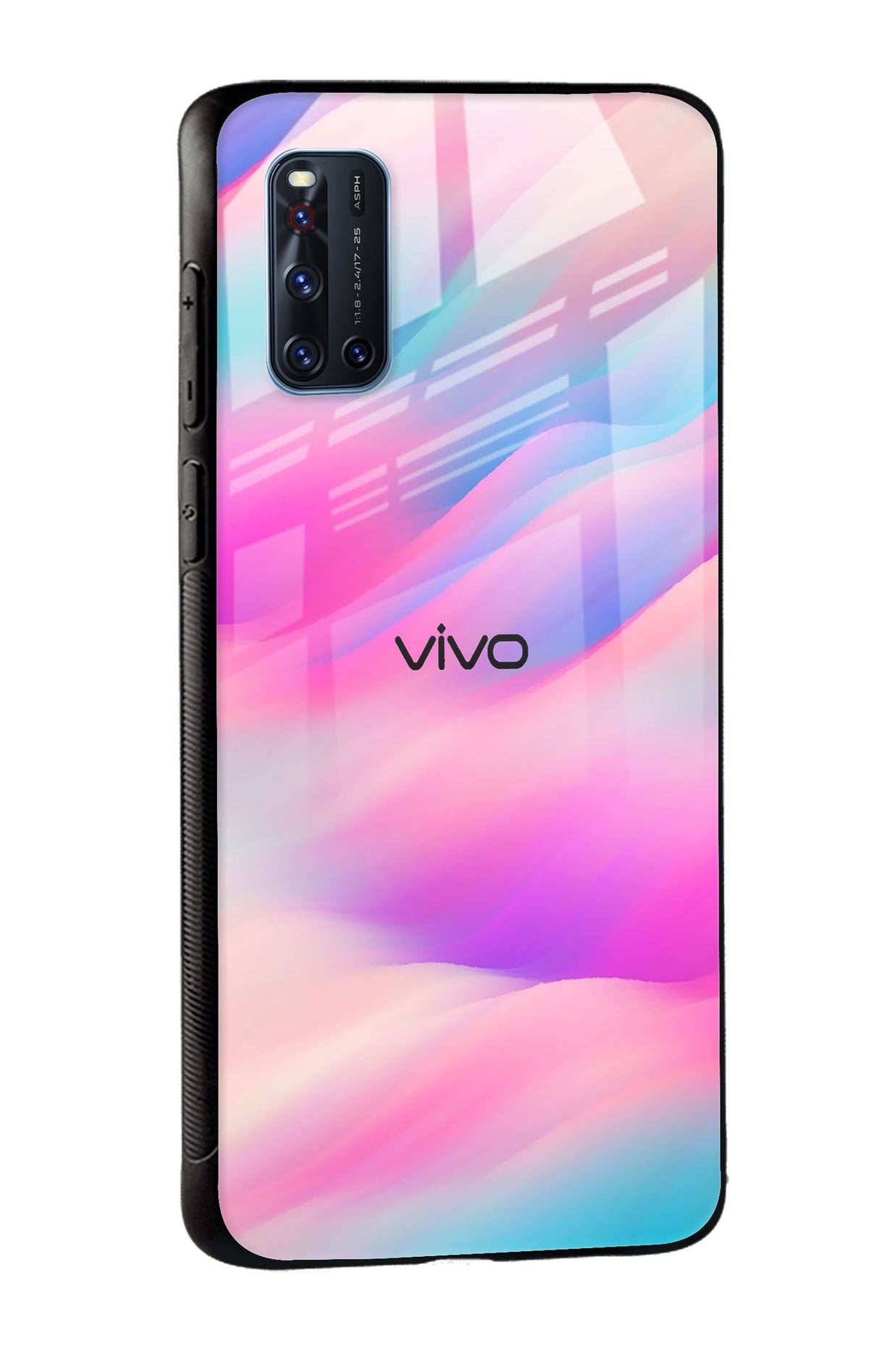Colorful Waves Glass case for Vivo V19