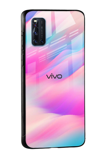 Colorful Waves Glass case for Vivo V20 Pro