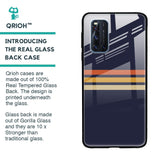 Tricolor Stripes Glass Case For Vivo V19