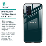 Hunter Green Glass Case For Vivo V19