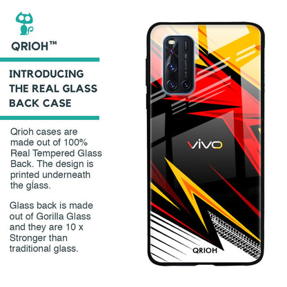 Race Jersey Pattern Glass Case For Vivo V19