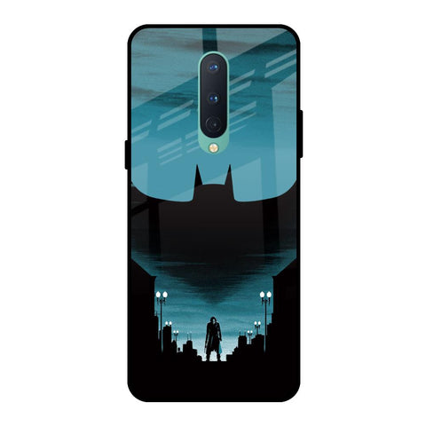 Cyan Bat OnePlus 8 Glass Back Cover Online