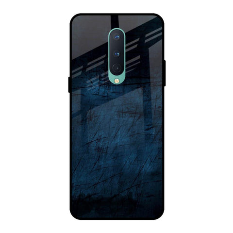 Dark Blue Grunge OnePlus 8 Glass Back Cover Online