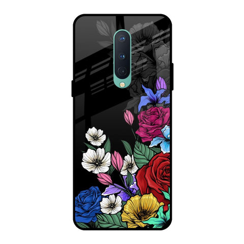 Rose Flower Bunch Art OnePlus 8 Glass Back Cover Online