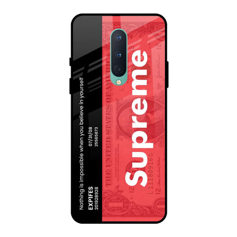 Supreme Ticket OnePlus 8 Glass Back Cover Online