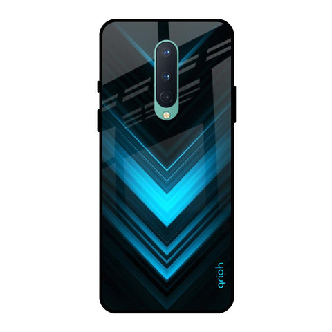 Vertical Blue Arrow OnePlus 8 Glass Back Cover Online