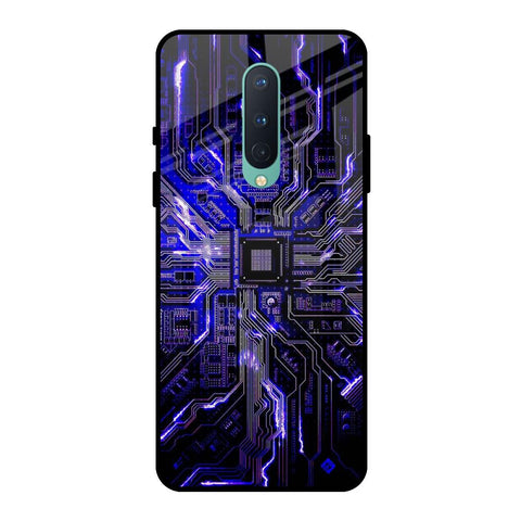 Techno Color Pattern OnePlus 8 Glass Back Cover Online