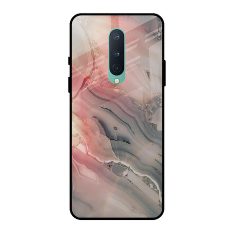 Pink And Grey Marble OnePlus 8 Glass Back Cover Online