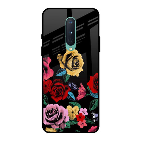 Floral Decorative OnePlus 8 Glass Back Cover Online