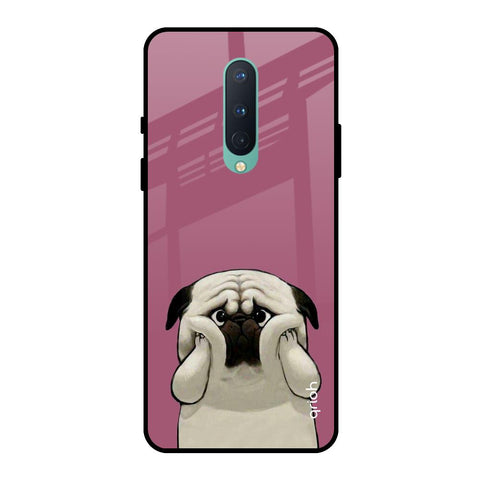 Funny Pug Face OnePlus 8 Glass Back Cover Online