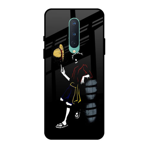 Luffy Line Art OnePlus 8 Glass Back Cover Online