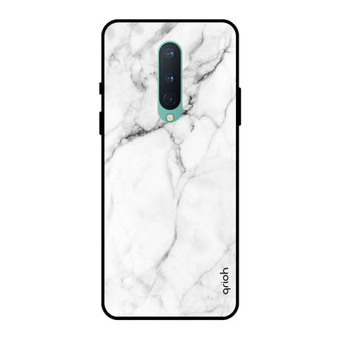 Modern White Marble OnePlus 8 Glass Back Cover Online