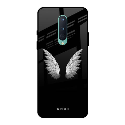 White Angel Wings OnePlus 8 Glass Back Cover Online