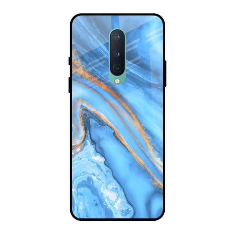 Vibrant Blue Marble OnePlus 8 Glass Back Cover Online