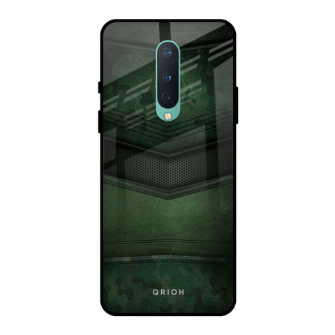Green Leather OnePlus 8 Glass Back Cover Online
