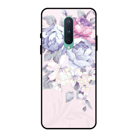 Elegant Floral OnePlus 8 Glass Back Cover Online