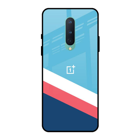 Pink & White Stripes OnePlus 8 Glass Back Cover Online