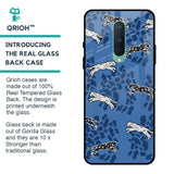 Blue Cheetah Glass Case for OnePlus 8