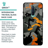 Camouflage Orange Glass Case For OnePlus 8