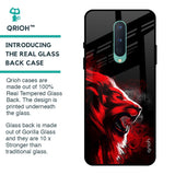 Red Angry Lion Glass Case for OnePlus 8