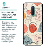 Abstract Faces Glass Case for OnePlus 8