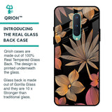 Lines Pattern Flowers Glass Case for OnePlus 8