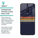 Tricolor Stripes Glass Case For OnePlus 8