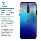 Blue Rhombus Pattern Glass Case for OnePlus 8