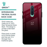 Wine Red Glass Case For OnePlus 8