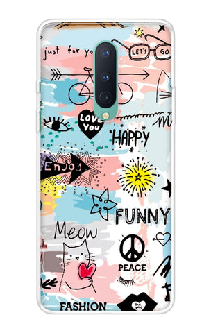 Happy Doodle OnePlus 8 Back Cover