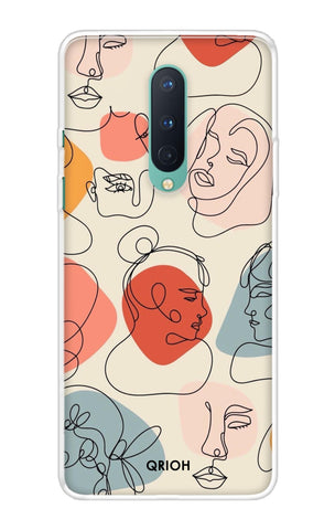 Abstract Faces OnePlus 8 Back Cover