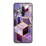 Purple Rhombus Marble OnePlus 8 Pro Glass Back Cover Online